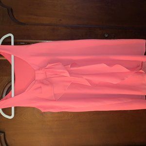 Miami Coral Dress Medium - Bow on back